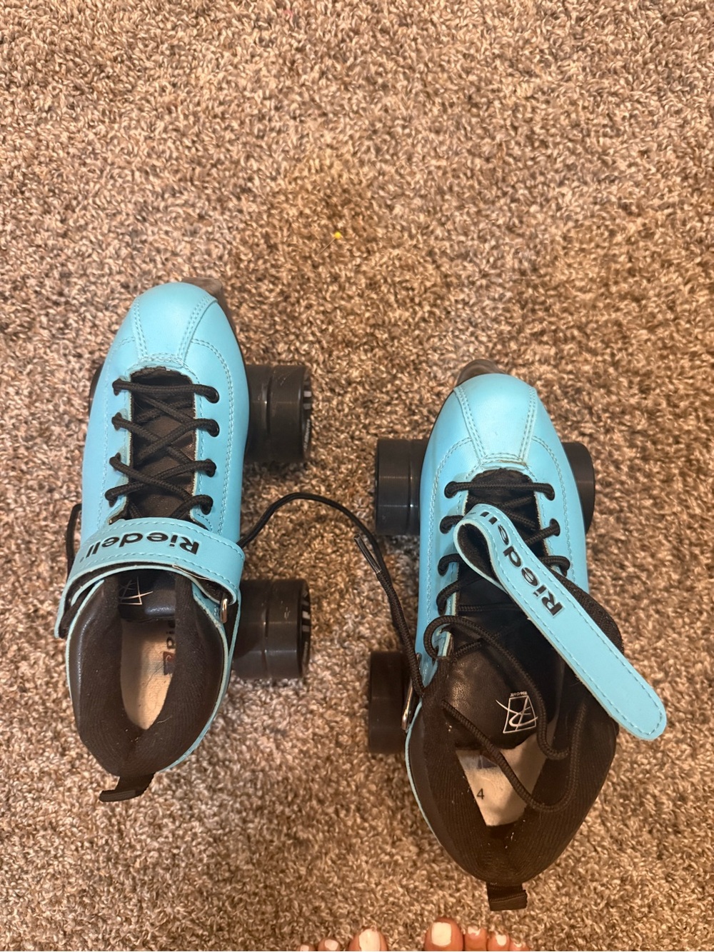 Riedel Light Blue and Black Roller Skate